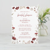 ブルゴーニュ秋フローラ植物学ブライダルシャワー 招待状 (スタンド正面)