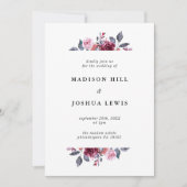 ブルゴーニュ秋フローラ結婚式招待状 招待状 (正面)