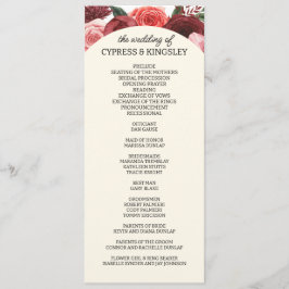 ブルゴーニュ秋フローラ結婚式 プログラム