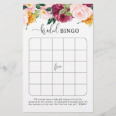 ブルゴーニュ秋ブライダルシャワービンゴゲーム (正面)