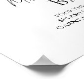 ブルゴーニュ秋ブライダルシャワーミモサバー標識 ポスター (角)