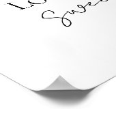 ブルゴーニュ秋ブライダルシャワーラブズスイートサイン ポスター (角)