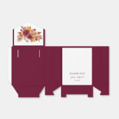 ブルゴーニュ秋ブーケ葉スエレガントな結婚式 フェイバーボックス (折り畳みなし)