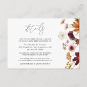 ブルゴーニュ秋ボ結婚タニカル詳細 エンクロージャーカード (正面)