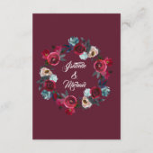 ブルゴーニュ秋水彩フローラ詳細カード エンクロージャーカード (裏面)