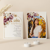 ブルゴーニュ秋秋フローラスウィート16写真 招待状