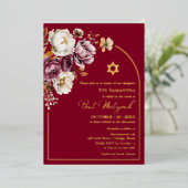 ブルゴーニュ秋秋フローラバルミツワー撮実在影 箔招待状 (立ち正面)