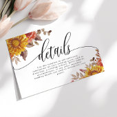 ブルゴーニュ秋秋フローラ結婚ズ詳細 エンクロージャーカード