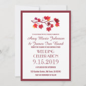 ブルゴーニュ秋紅葉ウェディングカード 招待状 (正面)