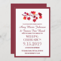 ブルゴーニュ秋紅葉ウェディングカード