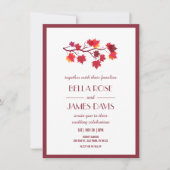 ブルゴーニュ秋紅葉結婚式招待状 招待状 (正面)