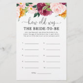 ブルゴーニュ秋花嫁の年齢 (正面)