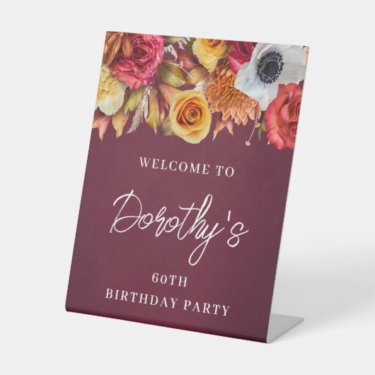 ブルゴーニュ秋花60thバースデーパーティーへようこそ 台座サイン (正面)