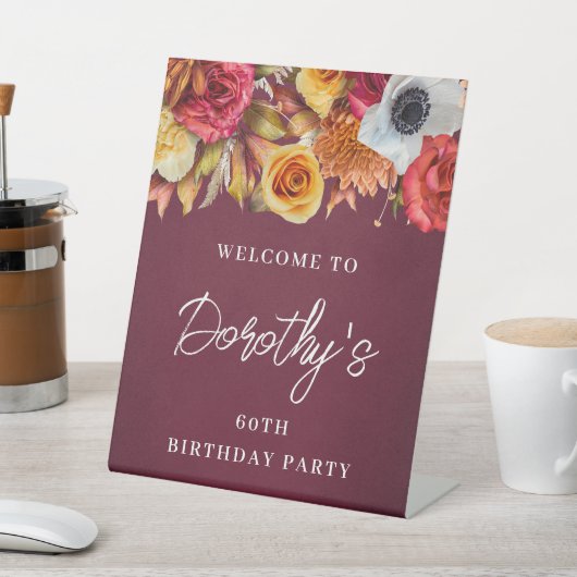 ブルゴーニュ秋花60thバースデーパーティーへようこそ 台座サイン (インサイチュ)