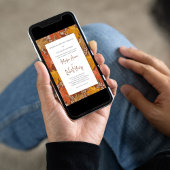 ブルゴーニュ紅葉ウォーター結婚カラー 招待状