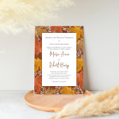 ブルゴーニュ紅葉ウォーター結婚カラー 招待状