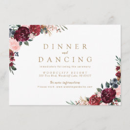 ブルゴーニュ素朴なボホフローラ結婚披露宴 エンクロージャーカード