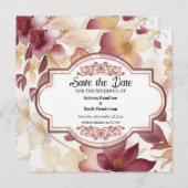 ブルゴーニュ素朴の書道 セーブザデート (正面/裏面)