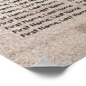 ブルゴーニュ素朴の結婚花座席表 ポスター (角)