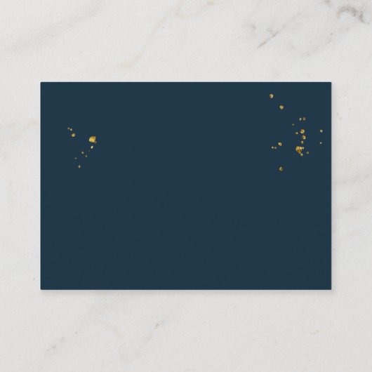 ブルゴーニュ素朴ネイビーブルー&レッド美しい花 エンクロージャーカード (裏面)