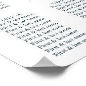 ブルゴーニュ素朴ネイビーブルー&レッド美しい花 ポスター (角)