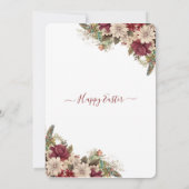 ブルゴーニュ素朴バラパステルフローライースターサンデー 招待状 (裏面)