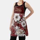 ブルゴーニュ素朴バラフローラルパターンエプロン エプロン (インサイチュ)