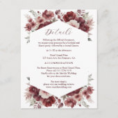 ブルゴーニュ素朴フローラウォーター結婚カラーの詳細 エンクロージャーカード (正面)