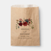 ブルゴーニュ素朴フローラカスタム結婚式の好意バッグ フェイバーバッグ (正面)