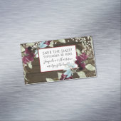 ブルゴーニュ素朴フローラネイビー赤面保存日 マグネット名刺 (インサイチュ)