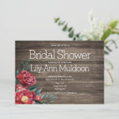 ブルゴーニュ素朴フローラバーンウッドブライダルシャワー 招待状 (スタンド正面)