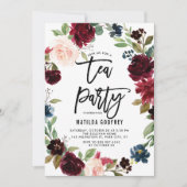 ブルゴーニュ素朴フローラフレーム秋茶パーティー 招待状 (正面)
