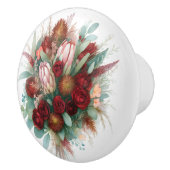 ブルゴーニュ素朴フローラ植物花束芸術的 セラミックノブ (右)