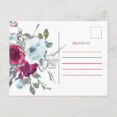 ブルゴーニュ素朴フローラ結婚の感謝 ポストカード (裏面)