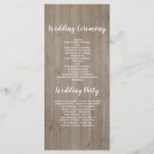 ブルゴーニュ素朴フローラ結婚式 プログラム (裏面)