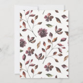 ブルゴーニュ素朴ボタニカルブライダルシャワー招待 招待状 (裏面)