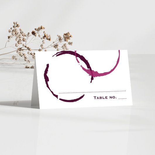 ブルゴーニュ素朴ーのワイン結婚の汚れ プレイスカード