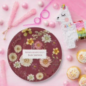 ブルゴーニュ素朴ーの山花 ペーパープレート (パーティー)