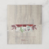 ブルゴーニュ素朴ーの花結婚の木 プレイスカード (外部開封)