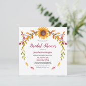 ブルゴーニュ素朴ーひまわりブライダルシャワー 招待状 (スタンド正面)