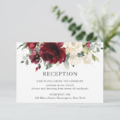 ブルゴーニュ素朴ーアイボリーフローラ結婚披露宴 エンクロージャーカード (スタンド正面)