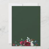 ブルゴーニュ素朴ーグリーンクリスマスディナーパーティー 招待状 (裏面)