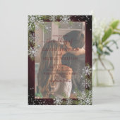 ブルゴーニュ素朴ーシルバーウィンターウッドベラム結婚ズ 招待状 (スタンド正面)