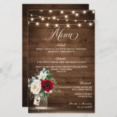 ブルゴーニュ素朴ーフローラメイソンJARウィッディングメニュー (正面/裏面)