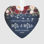 ブルゴーニュ素朴ーフローラライトクリスマスブルー オーナメント (裏面)