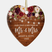 ブルゴーニュ素朴ーフローラライト初めてのクリスマス セラミックオーナメント (右)