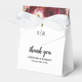 ブルゴーニュ素朴ーフローラ結婚式の引き出物箱 フェイバーボックス (正面サイド)