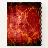 ブルゴーニュ素朴ーブラック&金ゴールド大理石 ノートブック (裏面)