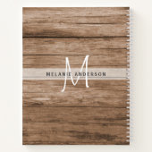 ブルゴーニュ素朴ーブルーピンクの花の結婚計画 ノートブック (裏面)