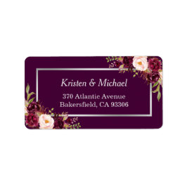 ブルゴーニュ素朴ープラムパープルフローラシルバーグレー ラベル